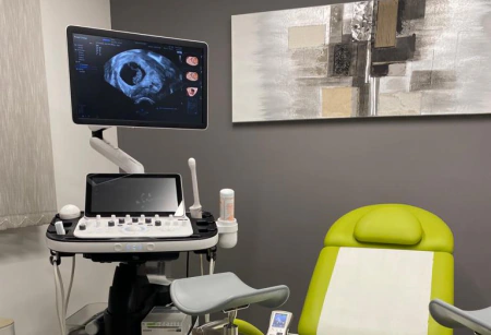 Medical ultrasound system installed in a clinical examination room